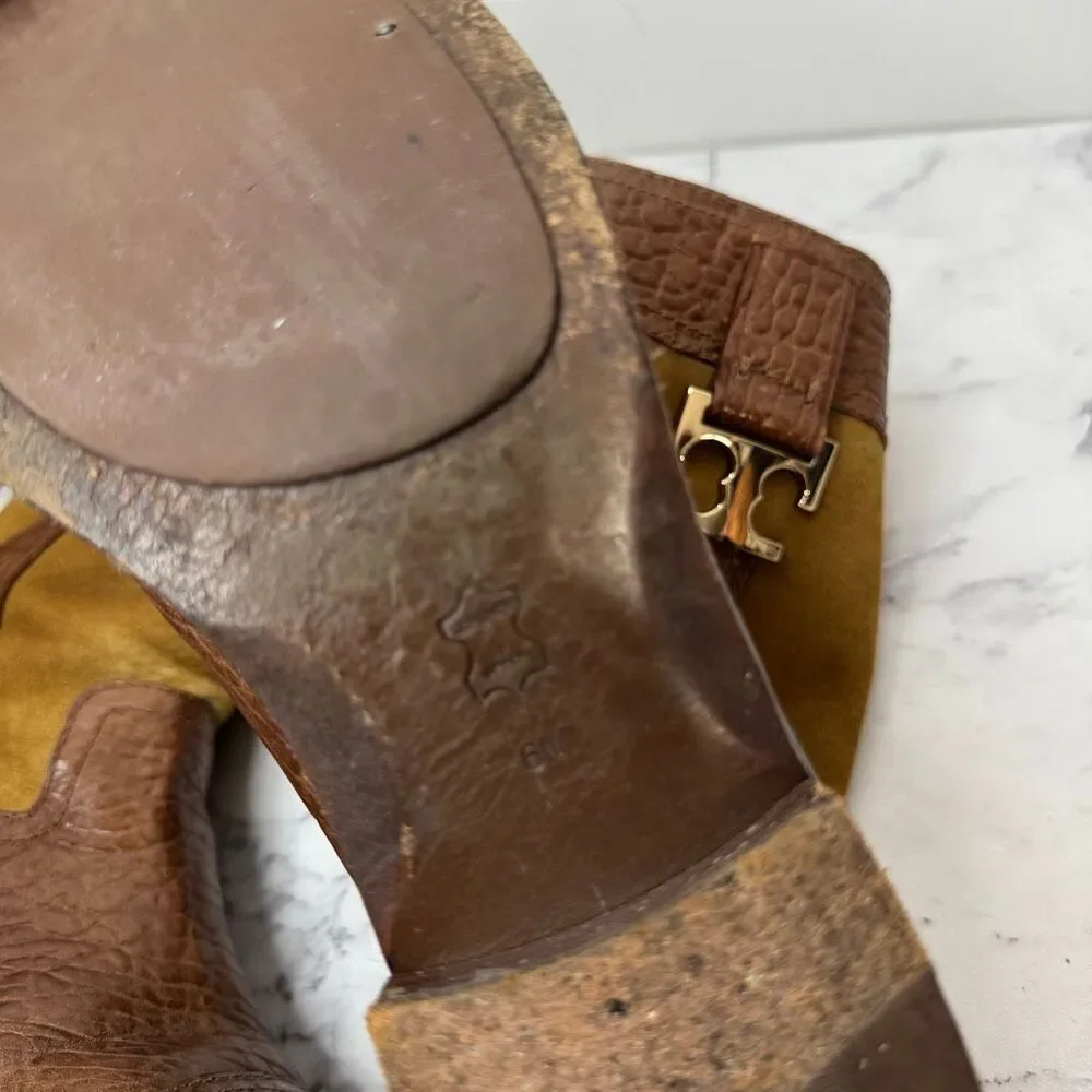 Tory Burch Corey Mid Calf Ankle Boots 6